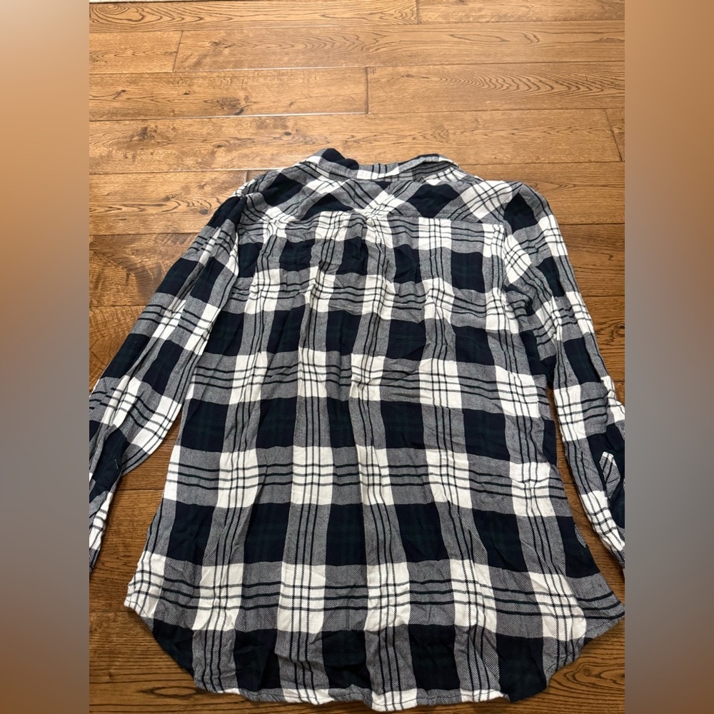 Rails Hunter/White/Navy Long Sleeve Button Down Top Size Large - Picture 6 of 8